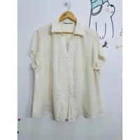 ราคา เสื้อแฟชั่น แขนสั้น ผ้าชีฟอง สีครีม ขนาด50 25 อ013 ดูภาพให้ชัดเจนก่อนสั่งซื้อ ตำหนิตามภาพ (42402877479)