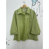 ราคา เสื้อเชิ้ต แขนสามส่วน ผ้าโพลีผสม สีเขียวตอง ขนาด56 27 อ168 ดูภาพให้ชัดเจนก่อนสั่งซื้อ (40354097495)