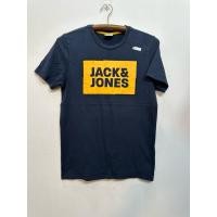 ราคา เสื้อยืด jack jones ของแท้ สีน้ำเงิน กรม สกรีน อก38ยาว26 (24361490986)