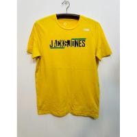 ราคา เสื้อยืด jack jones ของแท้ สีเหลือง สกรีน อก40ยาว27 (25411491671)