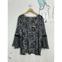 ราคา เสื้อแฟชั่น แขนสามส่วนระบาย ผ้าโพลีผสม สีดำขาว ขนาด 54 27 อ073 ดูภาพให้ชัดเจนก่อนสั่งซื้อ (43153065186)