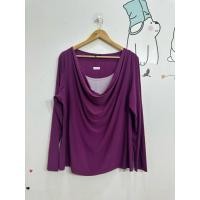 ราคา เสื้อแฟชั่น แขนยาว ผ้าลื่น สีม่วง มีซับ ขนาด54 26 อ032 ดูภาพให้ชัดเจนก่อนสั่งซื้อ (28487197222)