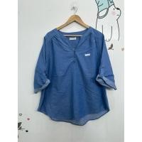 ราคา เสื้อแฟชั่น คอวี แขนสามส่วน พับได้ ขนาด54 26 28 ย717 ดูภาพให้ชัดเจนก่อนสั่ง ตำหนิ ด้าย (26438727701)