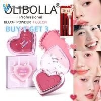 ราคา COD ซื้อ 1 แถม 3 OLIBOLLA Peach Heart Blush Plate Not Easy To Fly Powder Warm Color Blush Natural Naked Makeup ZenithHome (44464163440)