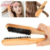 ราคา คุณมูต หวีหนีบผมตรง หวีหนีบรูปตัววีมืออาชีพไม้ ป้องกันไฟฟ้าสถิตย์ผู้หญิงแปรงผมแปรงคู่หวีทําผม (28928132794)