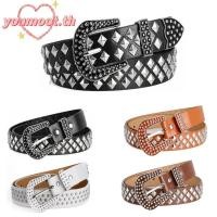 ราคา YOUMOOT เข็มขัดหนัง PU สไตล์พังก์วินเทจ Y2K หัวเข็มขัดปรับได้ (53450595681)