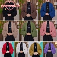 ราคา ผ้าคลุมไหล่ถัก ดีไซน์คล้ายคาร์ดิแกน สำหรับฤดูหนาว แขนยาวปกปิดคอ กันลมหนาว (50800873122)