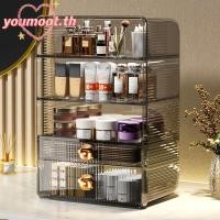 ราคา คุณมูต กล่องเก็บเครื่องสําอาง ลิ้นชักตู้เก็บเครื่องสําอางพลาสติก คุณภาพสูงความจุขนาดใหญ่กันฝุ่นใสโต๊ะเครื่องแป้งชั้นวางเดส (49050912307)