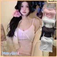 ราคา เสื้อกล้ามคอวีผ้าถักนุ่มหรูหราสำหรับผู้หญิง Y2K สไตล์เกาหลี นุ่ม ใส่สบาย BeautySS th (47350967509)