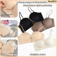 ราคา 1 ชิ้น เสื้อชั้นในแบบไร้โครง หนา 2 ซม สำหรับผู้หญิง มีหัวเข็มขัดด้านหน้า ป้องกันการหย่อนคล้อย พร้อมกระดุมซ่อนกันลื่นด้านหน้า ป้องกันการหย่อนคล้อย เสื้อชั้นในแบบวิ่ง BeautySS th (57150663689)