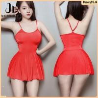 ราคา ชุดเดรสสั้นจีบผู้หญิง มินิเดรสชุดชั้นในไร้เป้าสำหรับตุ๊กตาเด็ก ชุดชั้นในไร้แขนเปิดหลัง BeautySS th (46351106084)