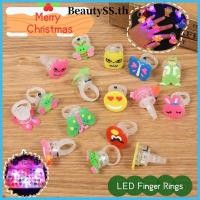 ราคา แหวนไฟ LED กระพริบคริสต์มาสของ BeautySS ของเล่นสำหรับเด็กชายและเด็กหญิง อุปกรณ์ปาร์ตี้เรืองแสงในที่มืด ของขวัญรางวัลสำหรับเด็ก (26864261373)