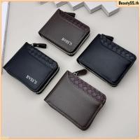 ราคา กระเป๋าสตางค์ผู้ชายใบสั้นแบบพับสองตอน ทำจากหนัง PU ทรงแนวนอน มีซิป กันน้ำ ความจุขนาดใหญ่ BeautySS th (24897471937)