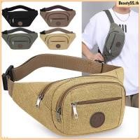 ราคา กระเป๋าคาดเอวผ้าแคนวาสสำหรับผู้ชาย สะพายข้าง เล่นกีฬากลางแจ้ง อเนกประสงค์ พร้อมช่องใส่โทรศัพท์มือถือ กระเป๋าคาดหน้าอก BeautySS th (44318623004)