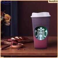ราคา แก้วสตาร์บัคส์แบบใช้ซ้ำได้ แก้วเปลี่ยนสีร้อน เย็น แก้วสตาร์บัค แก้วพลาสติกพร้อมฝาปิด แก้วพลาสติก 24 ออนซ์ แก้วกลิตเตอร์ลายคริสต์มาสฤดูร้อน Brilliantant BeautySS th (41674426820)