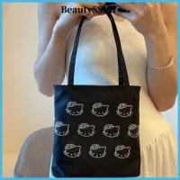 ราคา BeautySS Hello Kittys กระเป๋าสะพายข้าง Sanrio ฟิกเกอร์อนิเมะ Hot Drill กระเป๋าสะพายข้างผ้าไหม Kawaii กระเป๋าถืออเนกประสงค์น่ารักสำหรับเด็กผู้หญิง (29631186495)