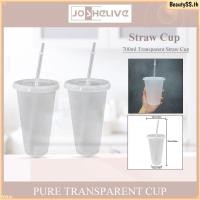 ราคา 1ชุด แก้วน้ำ แก้วกาแฟ 700มล ขวดน้ำ แก้วน้ำพร้อมหลอด แก้วกาแฟพร้อมฝาปิด แก้วกาแฟ แก้วกาแฟพร้อมหลอด แก้วน้ำพลาสติกแบบใช้ซ้ำได้ BeautySS th (27093311896)