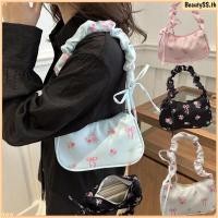 ราคา กระเป๋าสะพายไหล่ กระเป๋าสะพายข้างลายดอกไม้หวานๆ กระเป๋าสะพายข้างผูกโบว์ กระเป๋าถือแฟชั่นเกาหลี BeautySS th (53351144556)