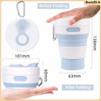 ราคา แก้วน้ำพับได้ซิลิโคน แก้วน้ำพกพา แก้วกีฬา ตั้งแคมป์ แก้วกาแฟพับได้พกพา แก้วน้ำพร้อมหลอด BeautySS th (55100580450)