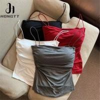 ราคา เสื้อกล้ามสไตล์เกาหลี สายรัดบาง ยกทรงสั้นด้านบน สำหรับผู้หญิง (49901095085)