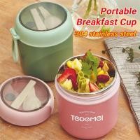 ราคา แก้วอาหารเช้าสําหรับเดินทาง โถเก็บความร้อนสแตนเลส 530มล ถ้วยซุปฉนวนพร้อมช้อน (44324663650)
