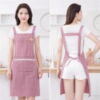 ราคา ลายสก๊อตผ้ากันเปื้อนครัวผ้าลินิน ชม สายรัดไหล่กลับผ้ากันเปื้อนแบบผูกพร้อมกระเป๋าขนาดใหญ่สําหรับทําอาหาร (43020225953)