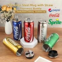 ราคา ถ้วยฟาง 500ml แฟชั่น Sprite โซดาสามารถโค้กรูปร่างสแตนเลสฉนวนทนทาน BPA ฟรีสําหรับการเดินทางทุกวันผู้ใหญ่เด็กง่ายขวดน้ํา (41326375066)