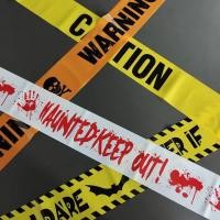 ราคา ฮาโลวีน Haunted Keep Out Fright Warning Tape Bundle Enter If You Dare เทประวังตกแต่งฮาโลวีน (41123392363)