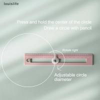 ราคา LETH 2 in 1 Multifunctionalpass วาดไม้บรรทัด Straightedgepass ไม้บรรทัดเรขาคณิตเครื่องมือวัดสําหรับ Office School Home Vary (49401155140)