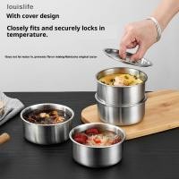 ราคา ซ้าย สแตนเลสชามไข่นึ่งราเมนข้าวผลไม้สลัดสตูว์ชามที่มีฝาปิดถ้วยซุปภาชนะบรรจุอาหารครัวอุปกรณ์บนโต๊ะอาหาร พระสา (50851055171)