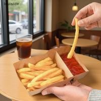 ราคา LETH 50 ชิ้นทิ้งกระดาษคราฟท์ถาดเสิร์ฟอาหารสองกริดขนมขบเคี้ยว French Fries ไก่สลัดกล่อง Take Out คอนเทนเนอร์สําหรับ Party Vary (46951075138)