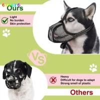 ราคา AMORA ตะกร้อตาข่ายสุนัข ปากสุนัขแบบปรับได้ระบายอากาศได้ สะท้อนแสงแบบพกพาน้ําหนักเบาฝาครอบปากสัตว์เลี้ยง (43870387255)