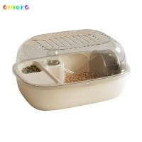 ราคา AMORA วิลล่าหนูแฮมสเตอร์ กรงหนูแฮมสเตอร์ที่มองเห็นได้พลาสติก กรงผู้ให้บริการสัตว์ขนาดเล็กอวกาศสองชั้นระบายอากาศที่ทนทาน Chinchilla (43214964770)