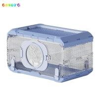 ราคา AMORA กรงหนูแฮมสเตอร์ กล่องสังเกตแมลงระบายอากาศ แบบพกพาพับห้าครั้งขยายกรงให้อาหารผีเสื้อโปร่งใส (43671757893)