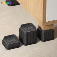 ราคา AMORA แผ่นรองฝ่าเท้าเฟอร์นิเจอร์ เตียงกลมกันลื่นยก Risers คุณภาพสูงสแควร์ Heavy Duty ปรับเตียงยกตู้เย็น (58150027320)