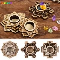 ราคา AMORA ฐานลูกบอลคริสตัลแกะสลักคริสตัลงานฝีมือไม้รูปแบบดอกบัวเครื่องประดับไม้ (55900221392)