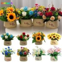 ราคา AMORA ดอกไม้ประดิษฐ์ในกระถาง พลาสติกหลากสี สำหรับตกแต่งภาพถ่ายและสถานที่สวยงาม (44071330980)