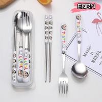 ราคา EQBN 1 3 4 ชิ้นช้อนสแตนเลส ความเรียบง่ายการ์ตูน Crayon Shin chan ชุดช้อนส้อม ช้อนส้อมสแตนเลสแบบพกพา (43255551696)