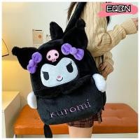 ราคา Eqbn กระเป๋าสะพาย Sanrio Kuromi Rucksack แบบพกพาขนาดใหญ่ความจุของขวัญPlush Furryกระเป๋าถือผู้หญิง (25036428378)