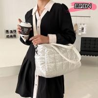 ราคา กระเป๋าสะพายไหล่และถือ EQBN แบบควิลท์ขนปุย ขนาดใหญ่ สีทึบสำหรับผู้หญิง (53651205934)
