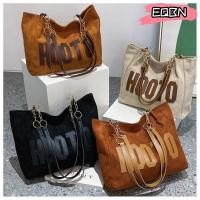 ราคา กระเป๋าสะพายไหล่ผ้าสักหลาดเกาหลี พิมพ์ลายตัวอักษร สไตล์วินเทจ สีดำ กากี และน้ำตาล สำหรับผู้หญิง (42015937374)