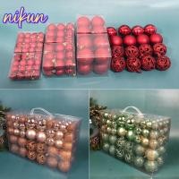 ราคา NIKUN 100 ชิ้นลูกต้นคริสต์มาส Suspensable 8 ซม ชุดลูกบอลคริสต์มาส พลาสติกคุณภาพสูง 18 สี Xmas เครื่องประดับตู้โชว์บอล (41925256513)