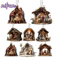 ราคา นิคุน 2งอะคริลิประสูติฉากจี้ หลายฉากสองด้าน2งคริสต์มาสแขวนจี้ สร้างสรรค์ของขวัญประสูติฉาก2งตกแต่งต้นคริสต์มาส (41175265113)