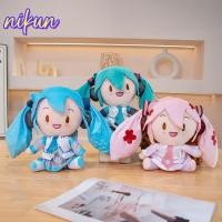 ราคา NIKUN Hatsune Miku ตุ๊กตาตุ๊กตา สินค้า 25 ซม ปุยอะนิเมะตุ๊กตา Kawaii นุ่มการ์ตูน Sakura Miku ท่านั่ง Fufu อะนิเมะคนรัก (50450209992)