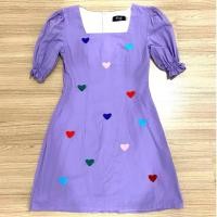 ราคา เดรสคอเหลี่ยม งานปักหัวใจ ไซส์M (42516954696)