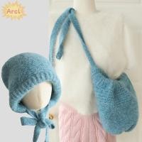 ราคา หมวกถักแบบส่วนโค้ง สายรัดอบอุ่น เชือกรัดหมวกบีนนี่ หมวกไหมพรมสำหรับผู้หญิงพร้อมหูป้องกันลม (52950145386)