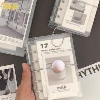 ราคา SEEO สมุดบันทึก Binder สามพับ ปกโน๊ตบุ๊ค PVC สิ่งทอลายทแยง แบบพกพา M5 โปร่งใสกระเป๋าเก็บไดอารี่นักเรียน (42852715169)