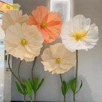 ราคา ดอกไม้จำลองขนาดใหญ่ 60 ซม จากกระดาษ ใช้เป็นอุปกรณ์ตกแต่งสำหรับการถ่ายภาพและการแสดง (49300160411)