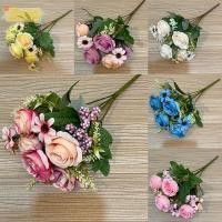 ราคา ช่อดอกไม้จำลองหรูหรา ทำจากผ้าไหมและดอกไม้ประดิษฐ์ กุหลาบและเดซี่ สไตล์โรแมนติก เหมาะสำหรับตกแต่งบ้านและงานแต่งงาน (48000160369)