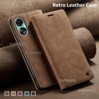ราคา Retro กระเป๋าหนังสําหรับ OPPO A78 4G 2023 เคสโทรศัพท์กระเป๋าสตางค์หรูหราฝาครอบสําหรับ OPPOA78 A 78 A78NFC NFC พร้อมแม่เหล็กผู้ถือบัตรกรณี (44017352823)